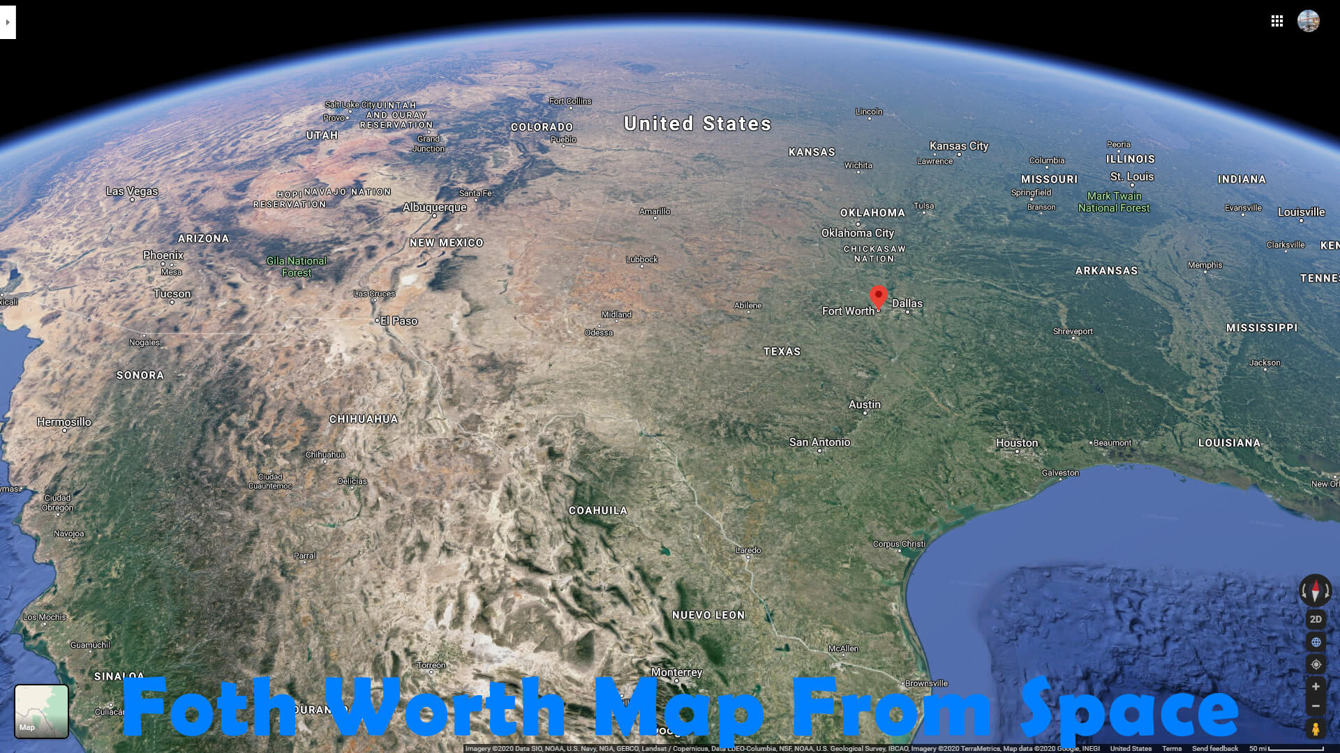 Foth Worth Map From Space